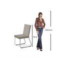 Ver mais imagens de Conjunto Sala de Jantar Mesa Ortenia Tampo Vidro com 6 Cadeiras Dinah New Cinza/Cromado/Escuro
