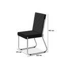 Ver imagem 5 de Conjunto Sala de Jantar Mesa Ortenia Tampo Vidro com 6 Cadeiras Dinah New Cinza/Cromado/Escuro