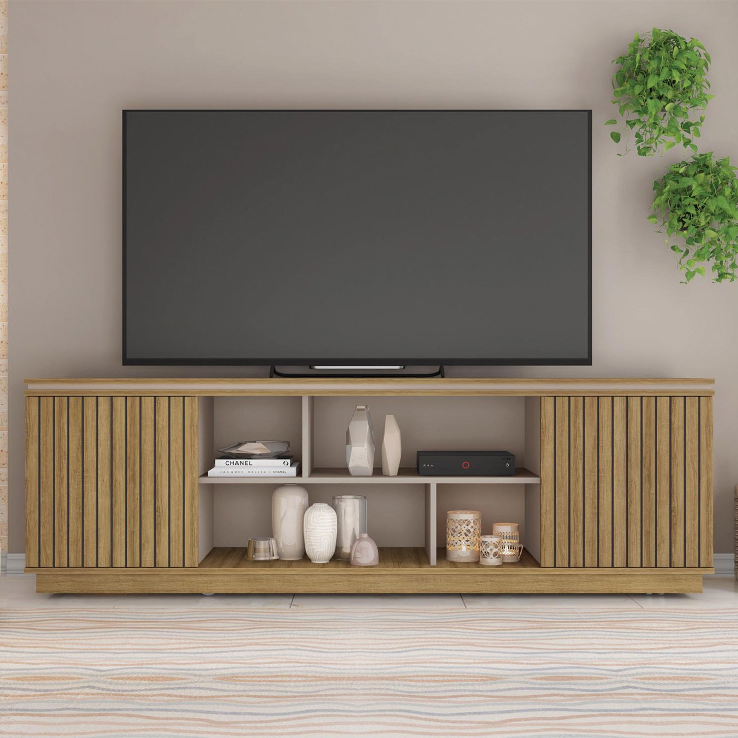 Rack para TV até 75 Polegadas 2 Portas Ripadas Talismã Espresso Móveis é boa?
