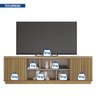 Rack para TV até 75 Polegadas 2 Portas Ripadas Talismã Espresso Móveis - 9