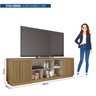 Rack para TV até 75 Polegadas 2 Portas Ripadas Talismã Espresso Móveis - 8