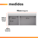 Ver imagem 3 de Armário Aéreo Multiuso para Lavanderia 3 Portas Madrid Maxel