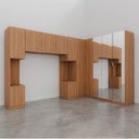 Ver imagem 7 de Guarda Roupa Modulado de Casal com Espelho 12 Portas e 2 Cabeceiras Hera CabeCasa MadeiraOriginals m