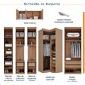 Guarda Roupa Modulado de Casal com Espelho 12 Portas e 2 Cabeceiras Hera CabeCasa MadeiraOriginals - 3
