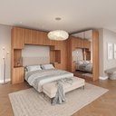 Ver imagem 2 de Guarda Roupa Modulado de Casal com Espelho 12 Portas e 2 Cabeceiras Hera CabeCasa MadeiraOriginals