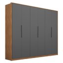 Ver imagem 1 de Guarda Roupa Casal 6 Portas 6 Gavetas Atrice D02 Amendola/Grafito - Mpozenato
