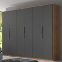 Ver imagem 2 de Guarda Roupa Casal 6 Portas 6 Gavetas Atrice D02 Amendola/Grafito - Mpozenato