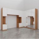 Ver imagem 6 de Guarda Roupa Modulado de Casal 12 Portas 6 Peças Espelho 2 Cabeceiras Hera CabeCasa MadeiraOriginals