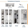 Guarda Roupa Modulado de Casal 12 Portas 6 Peças Espelho 2 Cabeceiras Hera CabeCasa MadeiraOriginals - 3