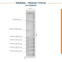 Ver mais imagens de Guarda Roupa Modulado de Casal 12 Portas 6 Peças Espelho 2 Cabeceiras Hera CabeCasa MadeiraOriginals