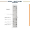 Ver mais imagens de Guarda Roupa Modulado de Casal 12 Portas 6 Peças Espelho 2 Cabeceiras Hera CabeCasa MadeiraOriginals