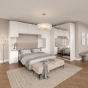 Ver imagem 2 de Guarda Roupa Modulado de Casal 12 Portas 6 Peças Espelho 2 Cabeceiras Hera CabeCasa MadeiraOriginals