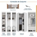 Ver imagem 3 de Guarda Roupa Planejado de Casal 12 Portas 6 Peças Espelho 2 Cabeceiras Hera CabeCasa MadeiraOriginals
