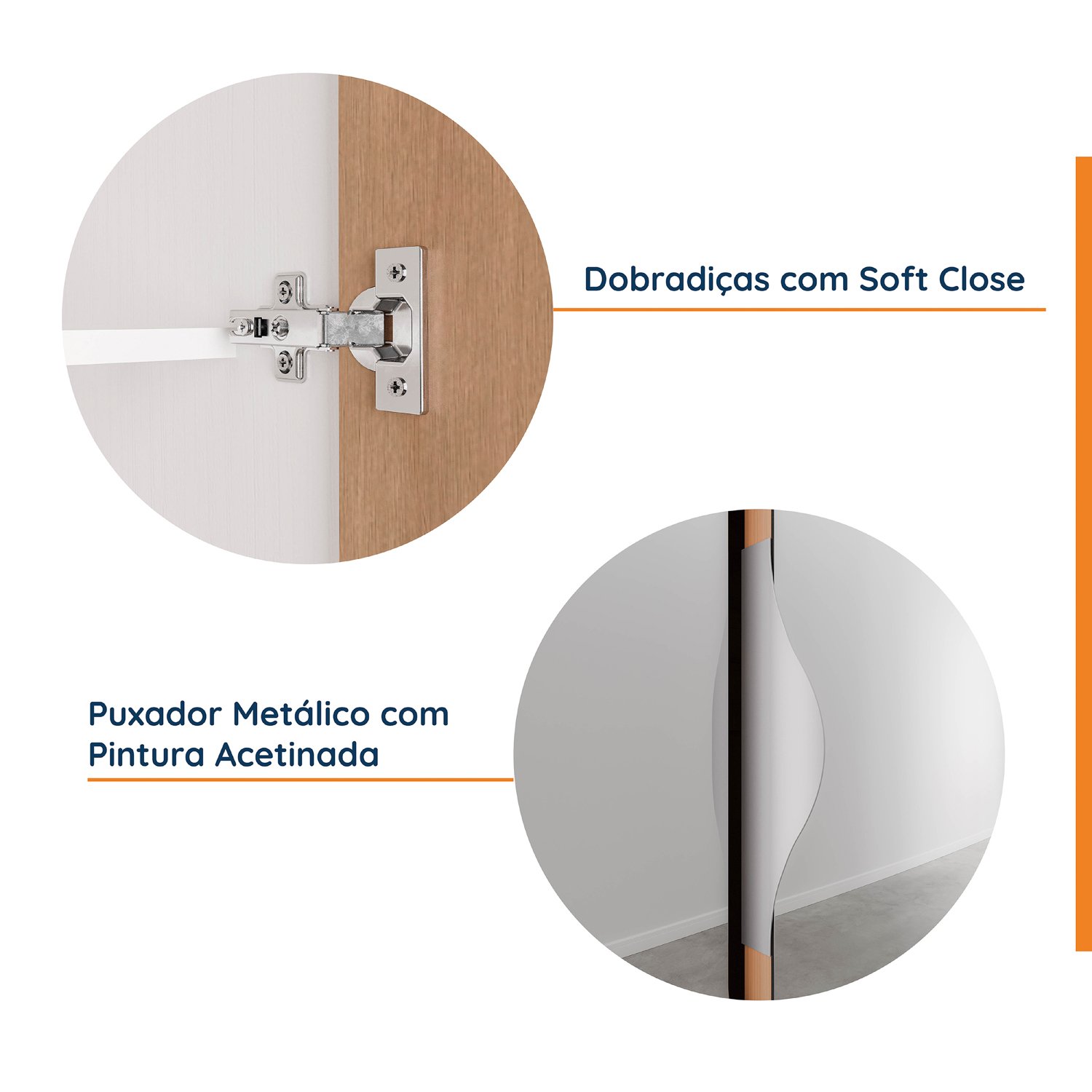 Guarda Roupa Modulado de Casal com Espelho 12 Portas 6 Peças e 2 Mesas de Cabeceira Hera CabeCasa MadeiraMadeira - 17