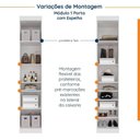 Ver imagem 7 de Guarda Roupa Planejado de Casal 12 Portas 6 Peças Espelho 2 Cabeceiras Hera CabeCasa MadeiraOriginals