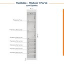 Ver mais imagens de Guarda Roupa Modulado de Casal 12 Portas 6 Peças Espelho 2 Cabeceiras Hera CabeCasa MadeiraOriginals