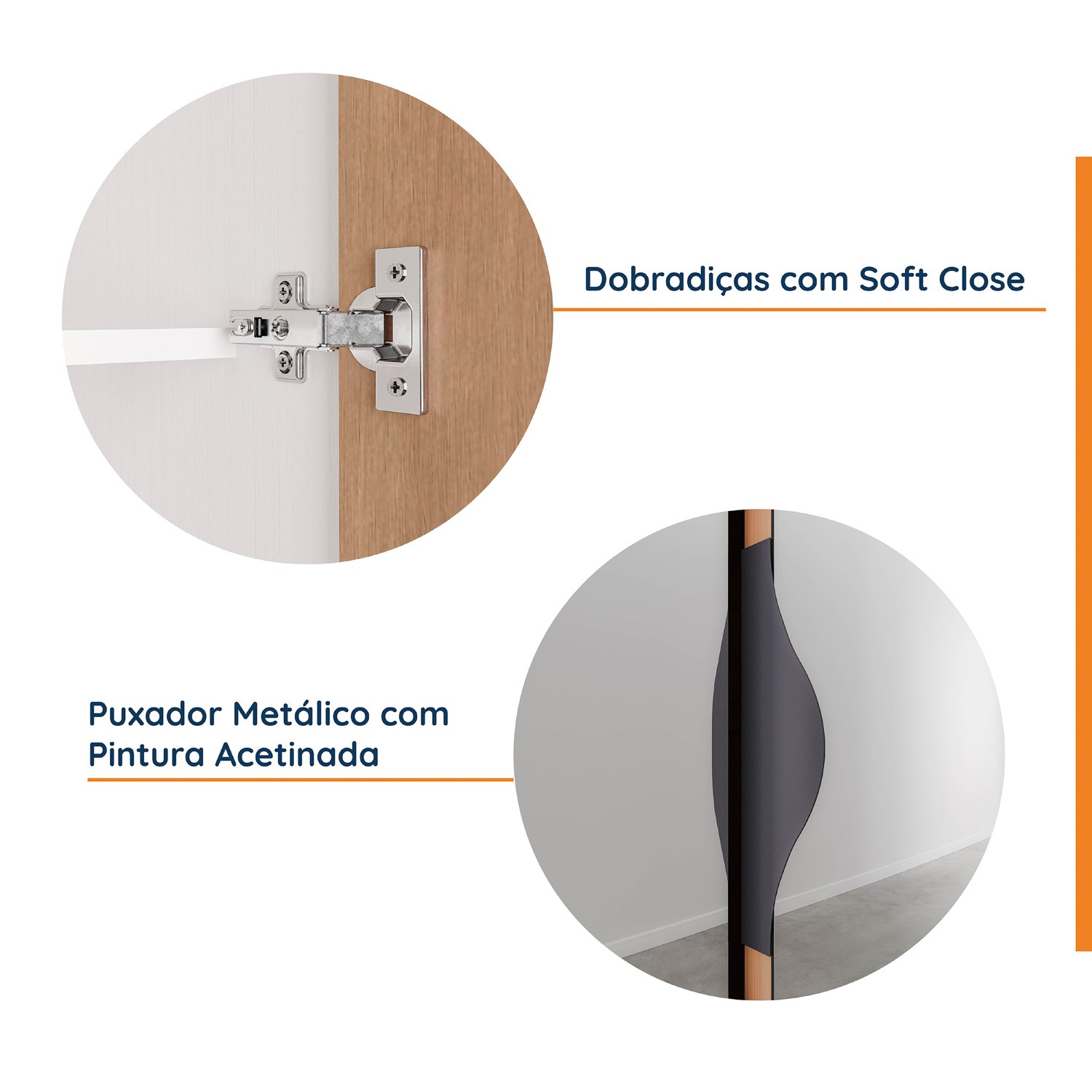 Guarda Roupa Modulado de Casal com Espelho 12 Portas 6 Peças e 2 Mesas de Cabeceira Hera CabeCasa MadeiraMadeira - 17