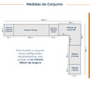 Ver imagem 4 de Guarda Roupa Modulado de Casal 12 Portas 6 Peças Espelho 2 Cabeceiras Hera CabeCasa MadeiraOriginals