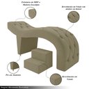 Ver imagem 3 de Maca de Estética para Massagem Cílios Fixa Lash Estofada com Escada Veludo G83 - Gran Belo