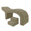 Ver imagem 2 de Maca de Estética para Massagem Cílios Fixa Lash Estofada com Escada Veludo G83 - Gran Belo