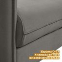 Ver imagem 6 de Conjunto Sofá 5 Lugares Veludo Cinza Orquídea 195cm e 138cm CabeCasa MadeiraOriginals