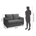 Ver imagem 3 de Conjunto Sofá 5 Lugares Veludo Cinza Orquídea 195cm e 138cm CabeCasa MadeiraOriginals