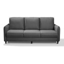 Ver imagem 7 de Conjunto Sofá 5 Lugares Veludo Cinza Orquídea 195cm e 138cm CabeCasa MadeiraOriginals