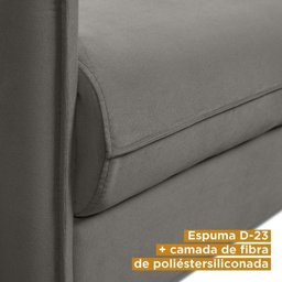 Conjunto Sofá com 2 e 3 Lugares em Veludo CabeCasa MadeiraMadeira - 6