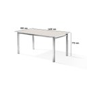 Ver imagem 3 de Conjunto Sala de Jantar Mesa Ortenia Tampo Vidro com 6 Cadeiras Dinah New Bege/Cromado