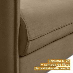 Conjunto Sofá  2 e 3 Lugares em Veludo CabeCasa MadeiraMadeira - 7