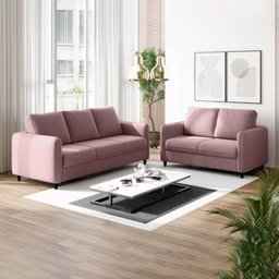 Conjunto Sofá 2 e 3 Lugares em Veludo CabeCasa MadeiraMadeira - 2
