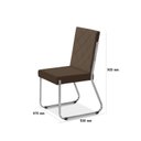 Ver imagem 5 de Conjunto Sala de Jantar Mesa Ortenia Tampo Vidro com 6 Cadeiras Dinah New Marrom/Cromado