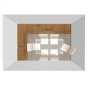 Ver imagem 3 de Conjunto Sala de Jantar Mesa Ortenia Tampo Vidro com 6 Cadeiras Dinah New Marrom/Cromado