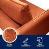 Conjunto de Sofá  2 e 3 Lugares em Veludo CabeCasa MadeiraOriginals - 6