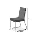 Ver imagem 5 de Conjunto Sala de Jantar Mesa Ortenia Tampo Vidro com 6 Cadeiras Dinah New Cinza/Cromado