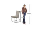 Ver mais imagens de Conjunto Sala de Jantar Mesa Ortenia Tampo Vidro com 6 Cadeiras Dinah New Cinza/Cromado