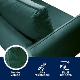 Conjunto Sofá com 2 e 3 Lugares em Veludo CabeCasa MadeiraMadeira - 6