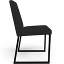 Ver imagem 5 de Cadeira para Sala de Jantar Base Aço Industrial Preto Dafne L02 Suede Preto - Lyam Decor