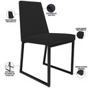 Ver imagem 3 de Cadeira para Sala de Jantar Base Aço Industrial Preto Dafne L02 Suede Preto - Lyam Decor