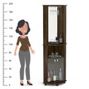 Ver imagem 4 de Cristaleira Bar de Canto com Portas de Vidro e Espelho Macieira