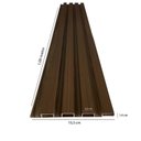 Ver imagem 2 de Painel Ripado em Placa 100x0,15cm (10,5m²) PVC + 20 Cantoneiras Marrom/Mogno Bariri