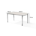 Ver imagem 4 de Conjunto Sala de Jantar Mesa Ortenia Tampo Vidro com 6 Cadeiras Dinah New Bege/Cromado