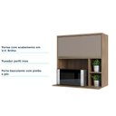 Ver imagem 5 de Armário Aéreo 80 Cm 1 Porta Basculante Nicho Micro Conjugado e Nicho Lateral Mel Luciane Móveis