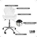 Ver imagem 5 de Conjunto Mesa Nomad com Cadeira Escritório Vegas Base Giratória Estofada Branco