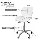 Ver imagem 2 de Conjunto Mesa Nomad com Cadeira Escritório Vegas Base Giratória Estofada Branco