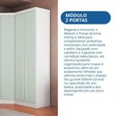 Ver mais imagens de Guarda-Roupa Casal 2 Portas Infinity Verde/Branco/Pistache