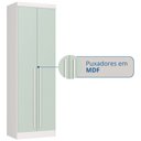 Ver imagem 5 de Guarda-Roupa Casal 2 Portas Infinity Verde/Branco/Pistache