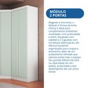 Ver mais imagens de Guarda-Roupa Casal 2 Portas Infinity Verde/Branco Line/Pistache