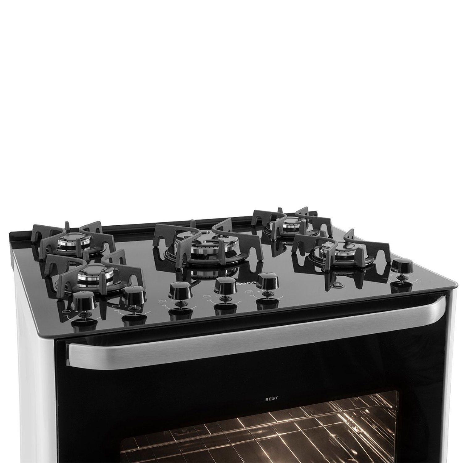 Fogão Mesa de Vidro 5 Queimadores 220V Best Grill Suggar Branco - 6