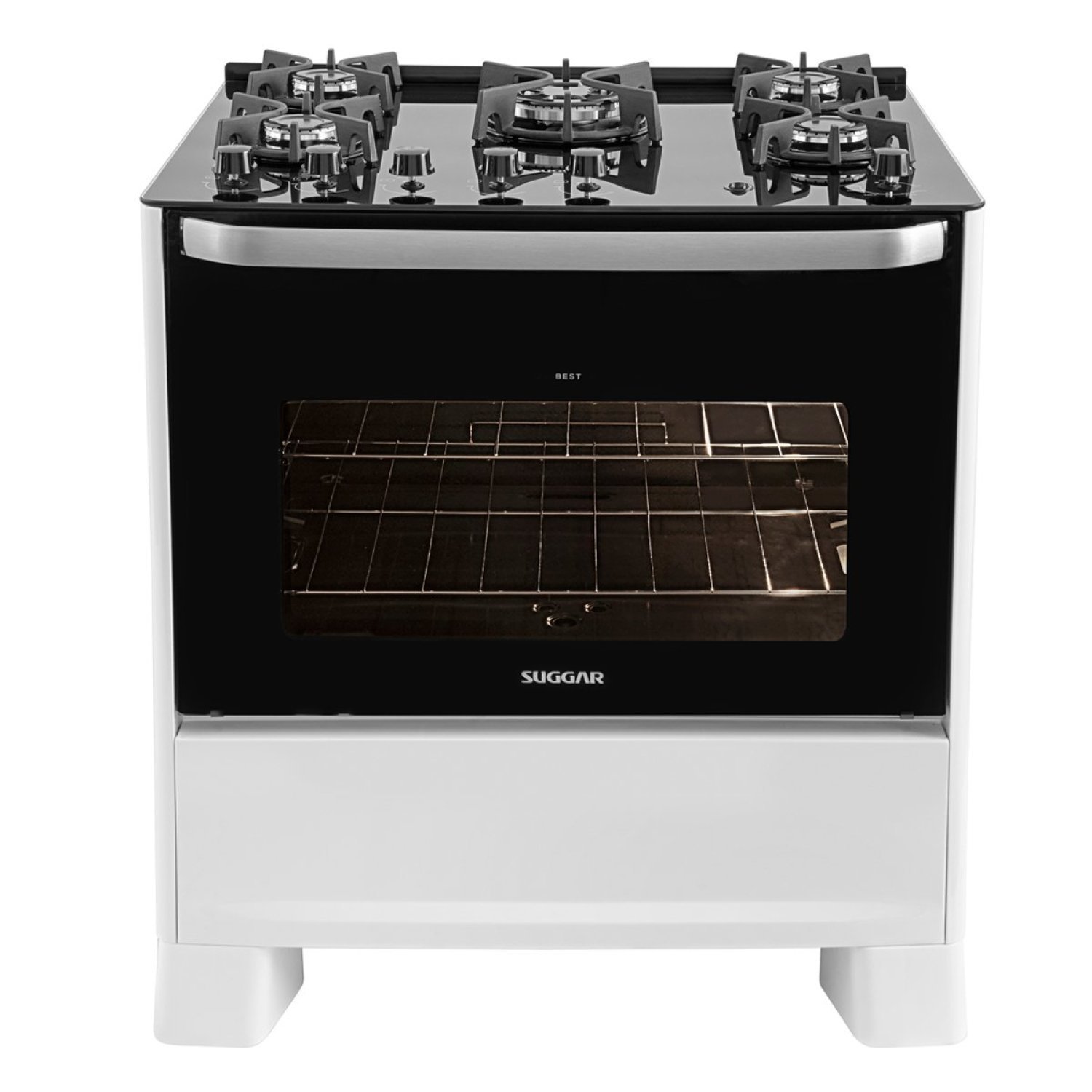 Fogão Mesa de Vidro 5 Queimadores 220V Best Grill Suggar Branco - 7